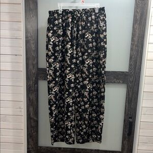 BloomChic Black and Brown Floral Pants